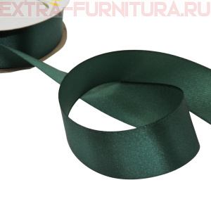 Лента атласная 24 мм цв 123 зеленый рул. 27,42м