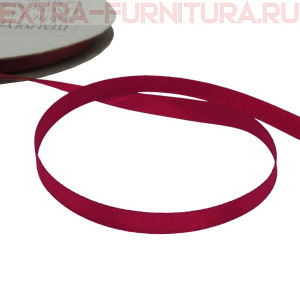 Лента атласная  6 мм  цв.066 бордо рул. 27,42м