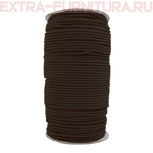 Резинка шляпная 2,5мм цв.304 темно-коричневый (уп.100м)