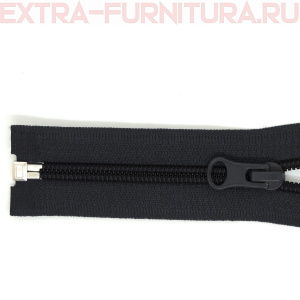 Молния Спираль разъёмная дл. 80см, Т5, цв. черный, бегунок груша