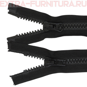 Молния Трактор Т8 2 замка, дл.80 см, цв.черный, усил. звено (кл.А)