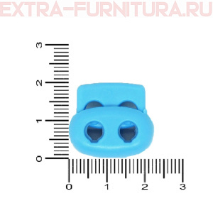 Фиксатор - овал 2 отверстия, арт.2405, цв.голубой 