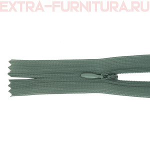 Молния потайная № 3, 50 см, цв. 325 серо-зелёный п/э пл.9,3 гр/м