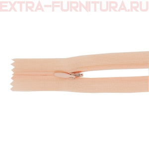 Молния потайная  № 3, 20 см, цв. 150 персик п/э пл.9,3 гр/м
