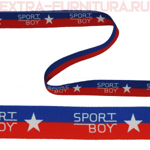 Тесьма SPORT BOY шир.20мм цв.синий/красный (уп.43м)