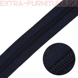 Молния рулонная спираль тип Т5, цв.330 темно-синий, пл.13 гр/м