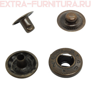 Кнопка "Альфа" 15 мм, цв.антик, (уп.720шт) NEWSTAR