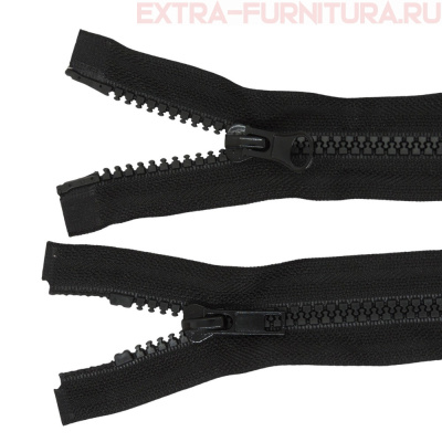 Молния Трактор Т5 2 замка, дл.85 см, цв.черный, усил. звено (кл.А)