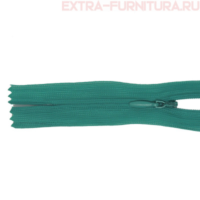 Молния потайная  № 3, 20 см, цв. 209 темн. бирюза п/э пл.9,3 гр/м