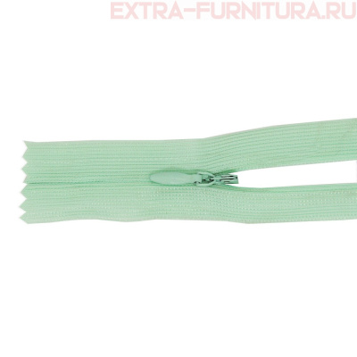 Молния потайная № 3, 50 см, цв. 199 мята п/э пл.9,3 гр/м