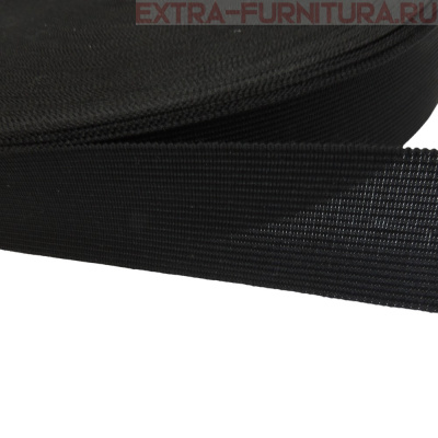 Лента окантовочная 35 ± 2 мм цв. черный уп.100м (пл.7,9г/м)