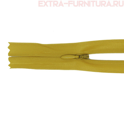 Молния потайная  № 3, 20 см, цв. 121 горчица п/э пл.9,3 гр/м 